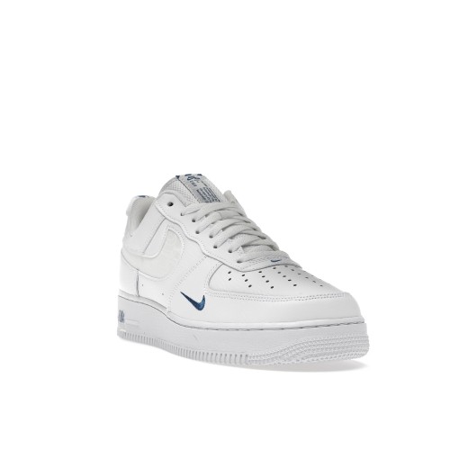 Кроссы Nike Air Force 1 Low Reflective Swoosh White Blue - мужская сетка размеров