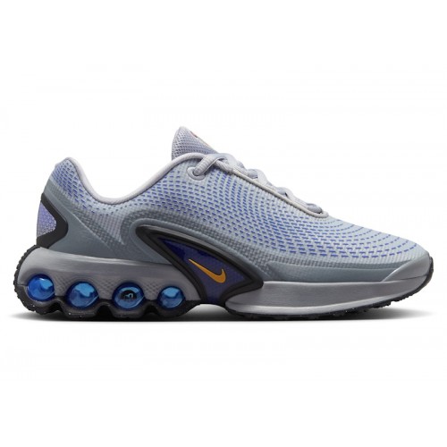 Кроссы Nike Air Max Dn Wolf Grey Hyper Royal Metallic Silver Bright Ceramic (GS) - подростковая сетка размеров