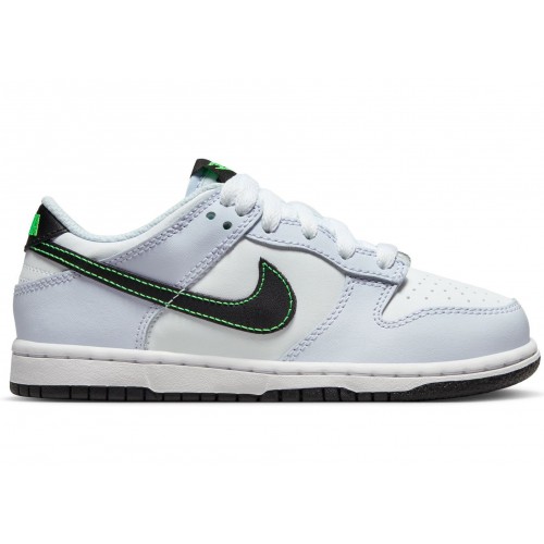 Кроссы Nike Dunk Low Football Grey Green Strike (PS) - детская сетка размеров