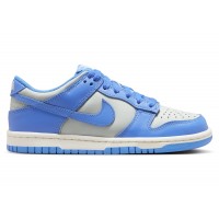 Подростковые кроссовки Nike Dunk Low Light Silver Sail Light Photo Blue (GS)