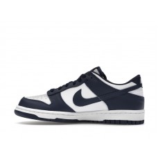 Подростковые Nike Dunk Low White Midnight Navy (GS)
