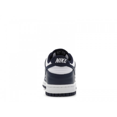 Nike Dunk Low White Midnight Navy (GS) - подростковая сетка размеров