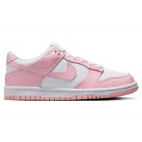 Подростковые кроссовки Nike Dunk Low White Medium Soft Pink (GS)