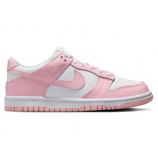 Подростковые кроссовки Nike Dunk Low White Medium Soft Pink (GS)