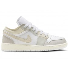 Подростковые кроссовки Jordan 1 Low SE Craft Inside Out Tech Grey (GS)