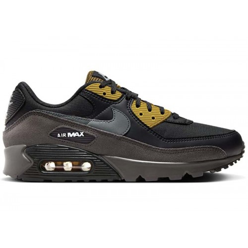 Кроссы Nike Air Max 90 Black Bronzine - мужская сетка размеров