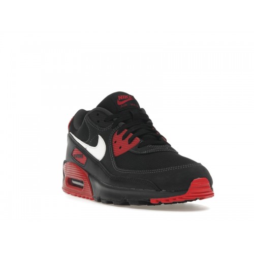 Кроссы Nike Air Max 90 Anthracite Mystic Red - мужская сетка размеров