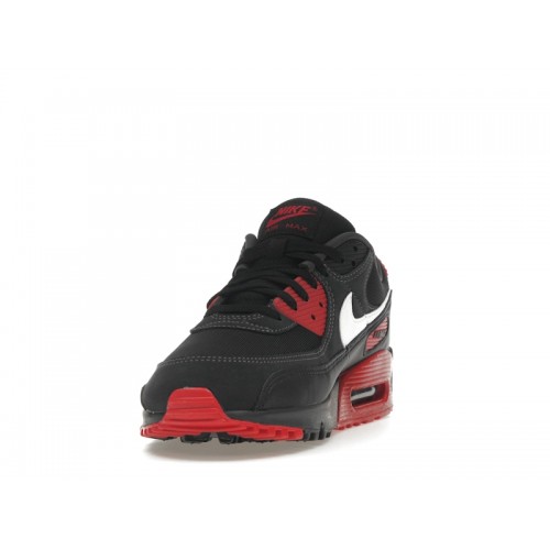 Кроссы Nike Air Max 90 Anthracite Mystic Red - мужская сетка размеров