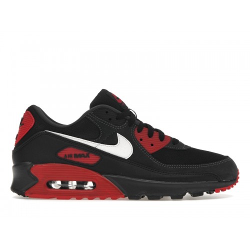 Кроссы Nike Air Max 90 Anthracite Mystic Red - мужская сетка размеров