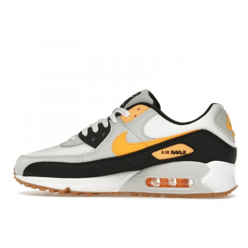 Кроссы Nike Air Max 90 White Laser Orange - мужская сетка размеров