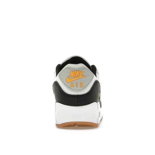 Кроссы Nike Air Max 90 White Laser Orange - мужская сетка размеров