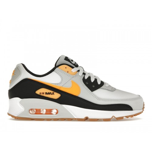 Кроссы Nike Air Max 90 White Laser Orange - мужская сетка размеров