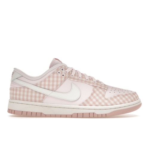 Кроссы Nike Dunk Low Pearl Pink Gingham (W) - женская сетка размеров