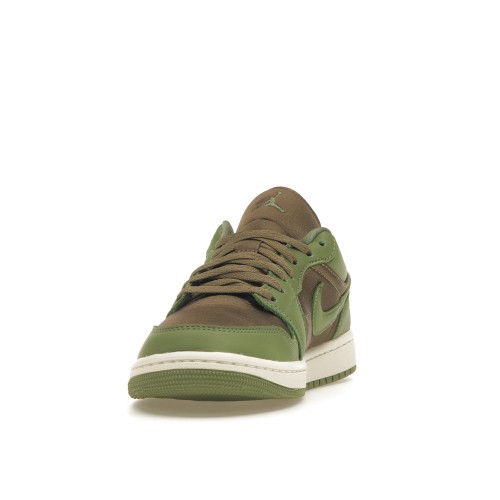 Кроссы Jordan 1 Low SE Brown Kelp Sky J Light Olive (W) - женская сетка размеров