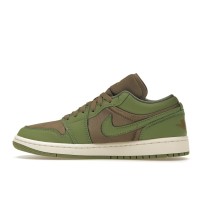 Женские Jordan 1 Low SE Brown Kelp Sky J Light Olive (W)
