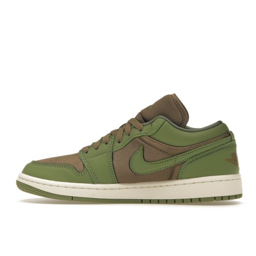 Кроссы Jordan 1 Low SE Brown Kelp Sky J Light Olive (W) - женская сетка размеров