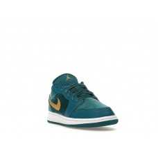 Подростковые Jordan 1 Low SE Geode Teal Metallic Gold (GS)