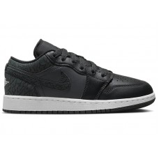 Подростковые кроссовки Jordan 1 Low SE Black Elephant (GS)