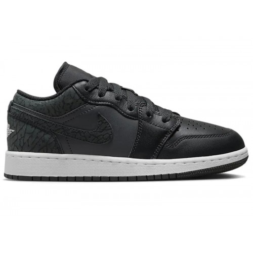 Кроссы Jordan 1 Low SE Black Elephant (GS) - подростковая сетка размеров