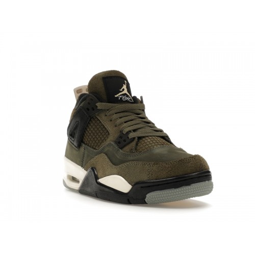 Кроссы Jordan 4 Retro SE Craft Medium Olive (GS) - подростковая сетка размеров