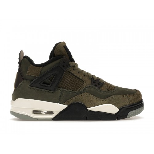 Кроссы Jordan 4 Retro SE Craft Medium Olive (GS) - подростковая сетка размеров