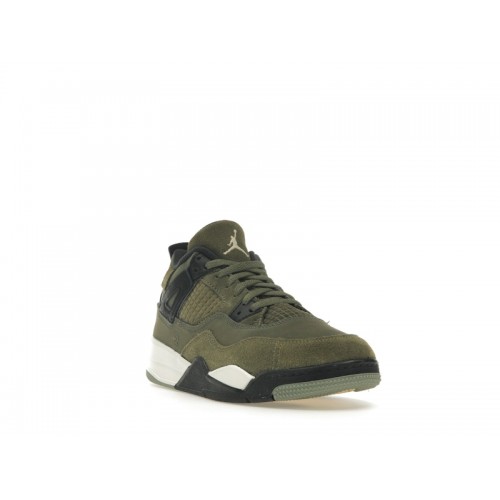 Кроссы Jordan 4 Retro SE Craft Medium Olive (PS) - детская сетка размеров