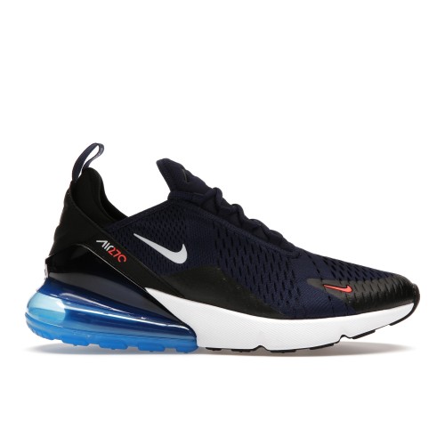 Кроссы Nike Air Max 270 Midnight Navy Bright Crimson - мужская сетка размеров