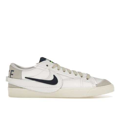 Кроссы Nike Blazer Low 77 Jumbo SE Summit White Midnight Navy - мужская сетка размеров