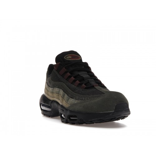 Кроссы Nike Air Max 95 Black Earth Sequoia Cargo Khaki - мужская сетка размеров