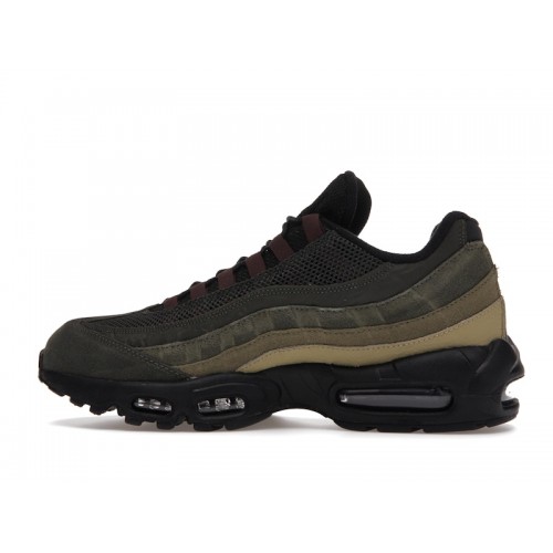 Кроссы Nike Air Max 95 Black Earth Sequoia Cargo Khaki - мужская сетка размеров