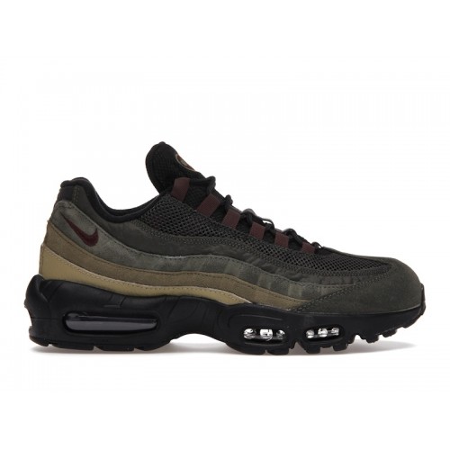 Кроссы Nike Air Max 95 Black Earth Sequoia Cargo Khaki - мужская сетка размеров