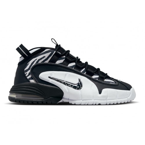 Кроссы Nike Air Max Penny 1 Tiger Stripes Black White - мужская сетка размеров