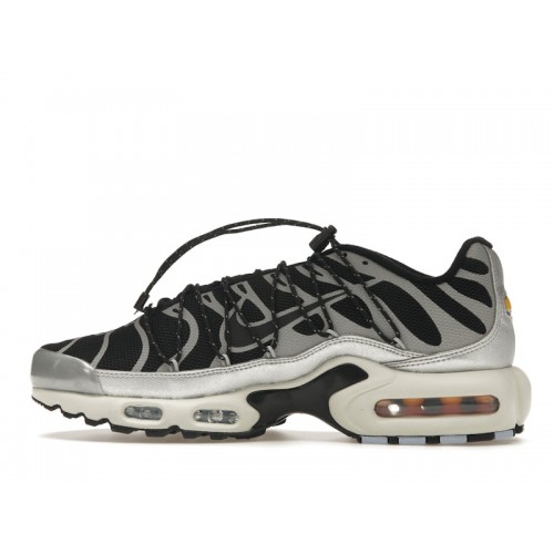 Кроссы Nike Air Max Plus Toggle Black Silver (W) - женская сетка размеров