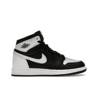 Подростковые кроссовки Jordan 1 Retro High OG Black White (GS)