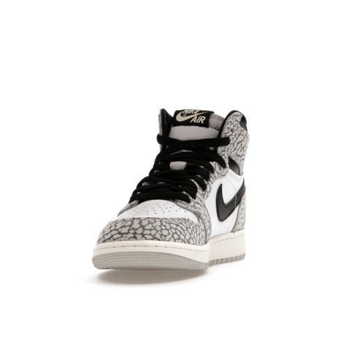 Кроссы Jordan 1 Retro High OG White Cement (GS) - подростковая сетка размеров