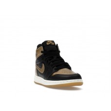 Подростковые Jordan 1 Retro High OG Black Metallic Gold (GS)