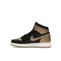 Подростковые Jordan 1 Retro High OG Black Metallic Gold (GS)