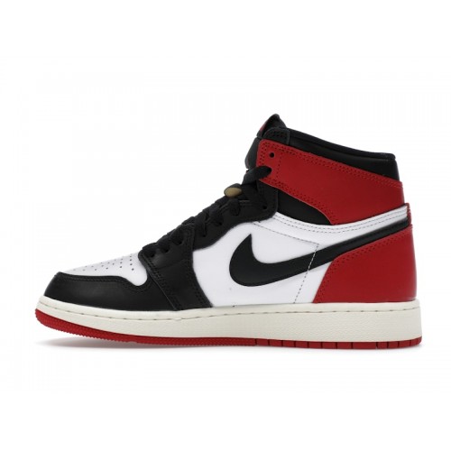 Кроссы Jordan 1 Retro High OG Black Toe Reimagined (GS) - подростковая сетка размеров
