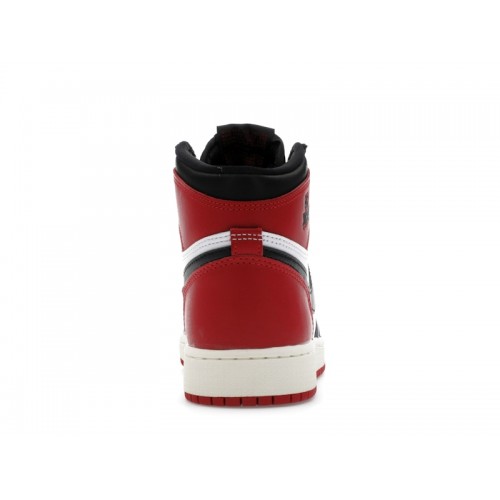 Кроссы Jordan 1 Retro High OG Black Toe Reimagined (GS) - подростковая сетка размеров