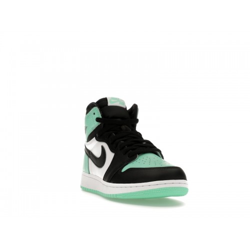 Кроссы Jordan 1 Retro High OG Green Glow (GS) - подростковая сетка размеров