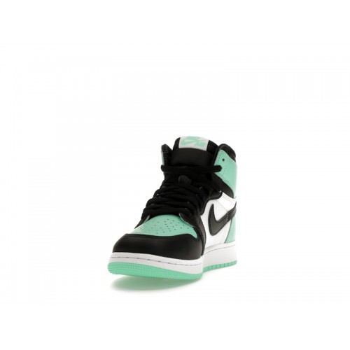 Кроссы Jordan 1 Retro High OG Green Glow (GS) - подростковая сетка размеров