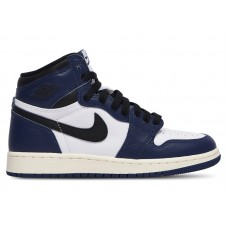 Подростковые кроссовки Jordan 1 Retro High OG Midnight Navy (GS)