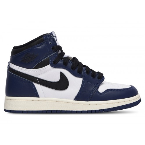 Кроссы Jordan 1 Retro High OG Midnight Navy (GS) - подростковая сетка размеров