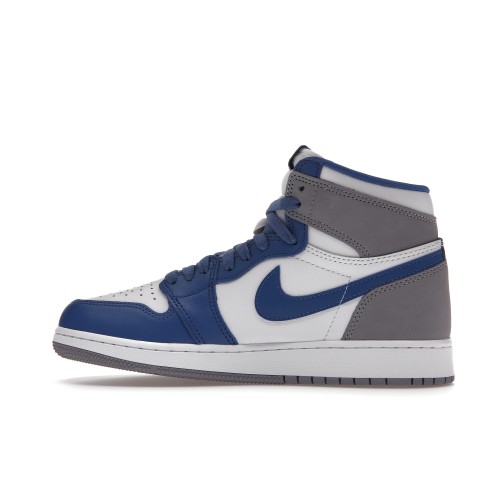 Кроссы Jordan 1 Retro High OG True Blue (GS) - подростковая сетка размеров