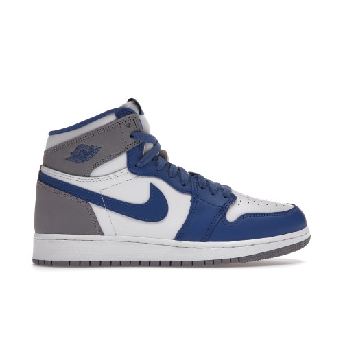 Кроссы Jordan 1 Retro High OG True Blue (GS) - подростковая сетка размеров