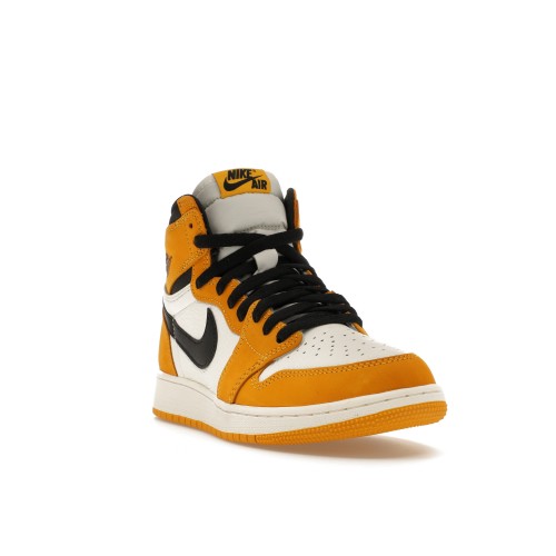 Кроссы Jordan 1 Retro High OG Yellow Ochre (GS) - подростковая сетка размеров