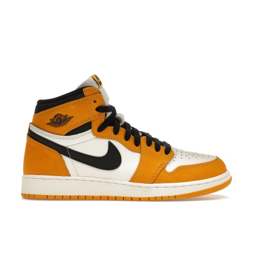 Кроссы Jordan 1 Retro High OG Yellow Ochre (GS) - подростковая сетка размеров