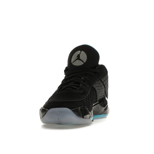 Кроссы Jordan 38 Low Black Gamma Blue (Translucent Sole) - мужская сетка размеров