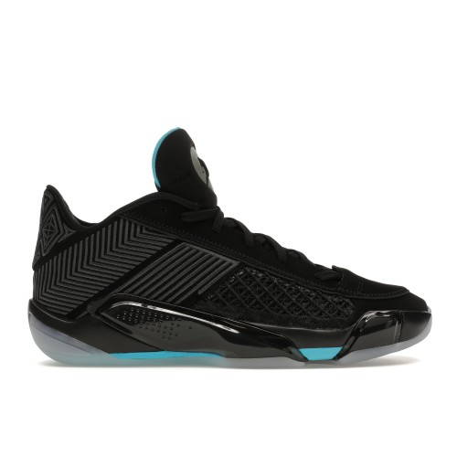 Кроссы Jordan 38 Low Black Gamma Blue (Translucent Sole) - мужская сетка размеров