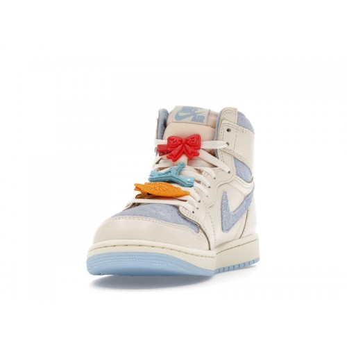 Wmns Air Jordan 1 High OG Pale Ivory Pyschic Blue - женская сетка размеров